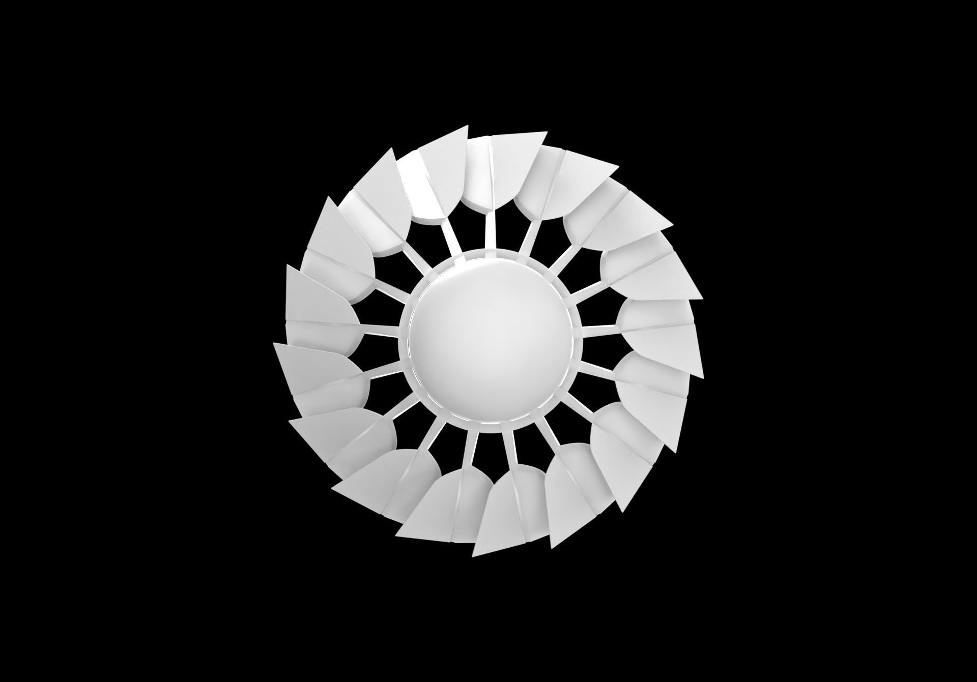 Badminton shuttlecock 3D print model_4