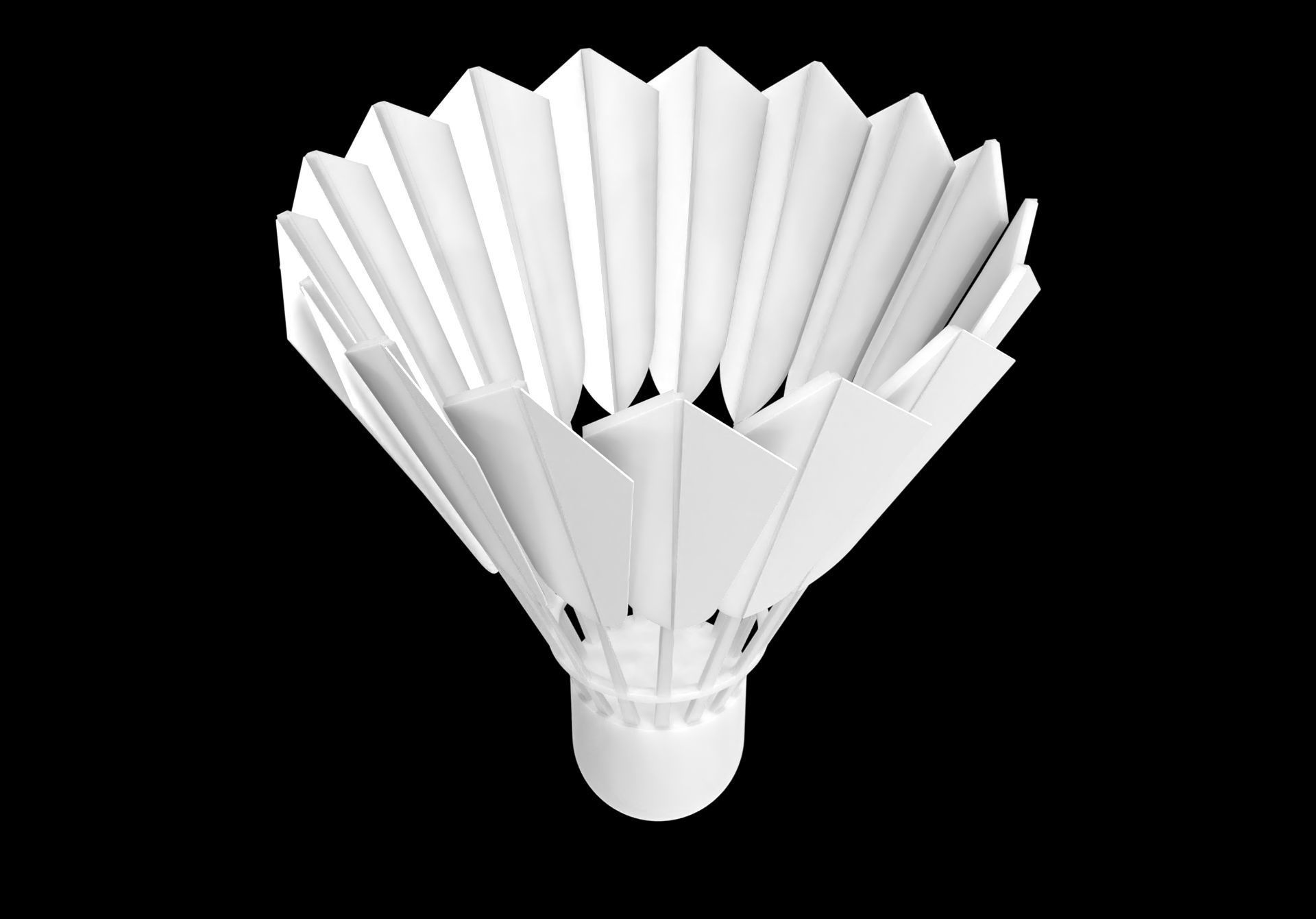 Badminton shuttlecock 3D print model_1