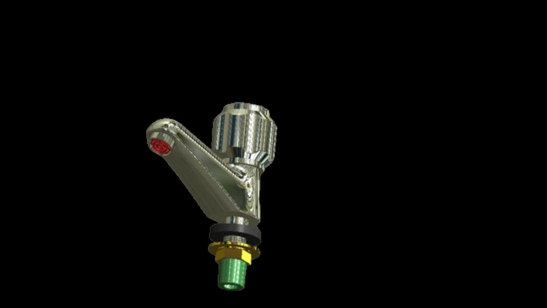Water Tap Long pillar cock 3D model_4