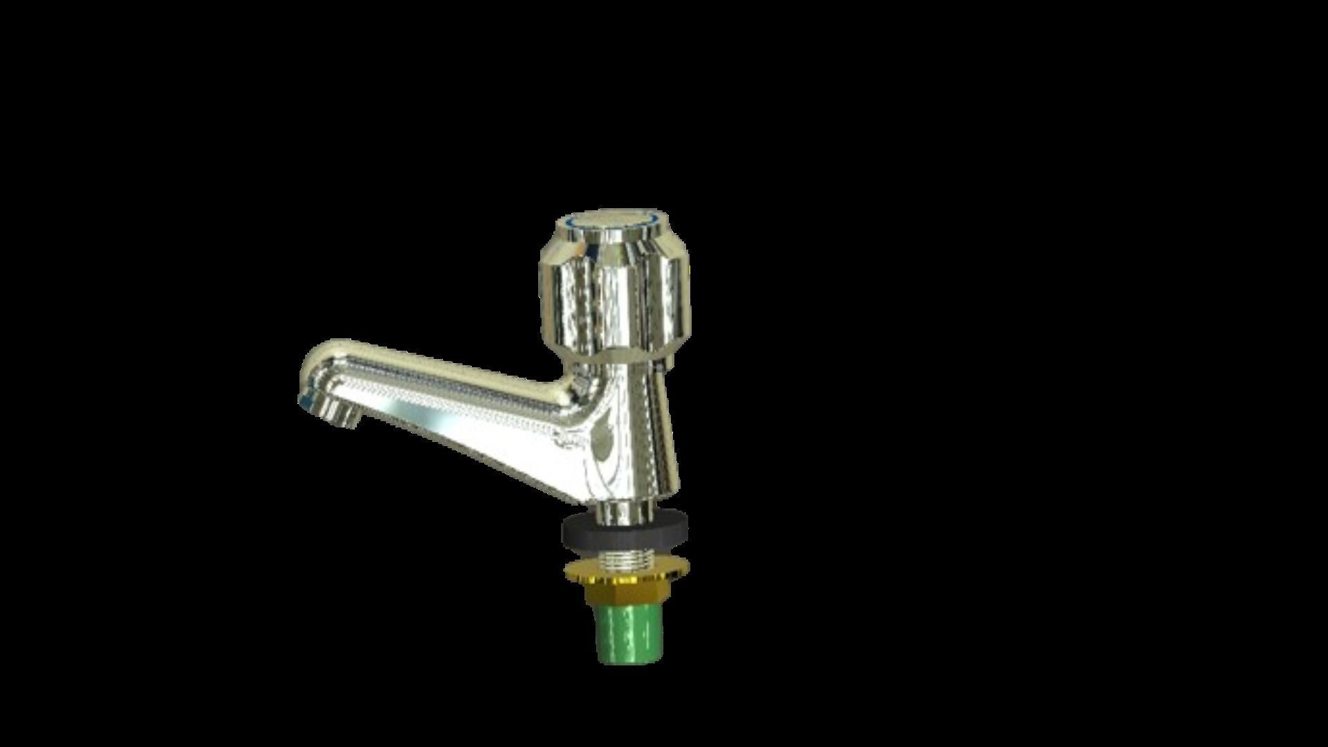Water Tap Long pillar cock 3D model_7