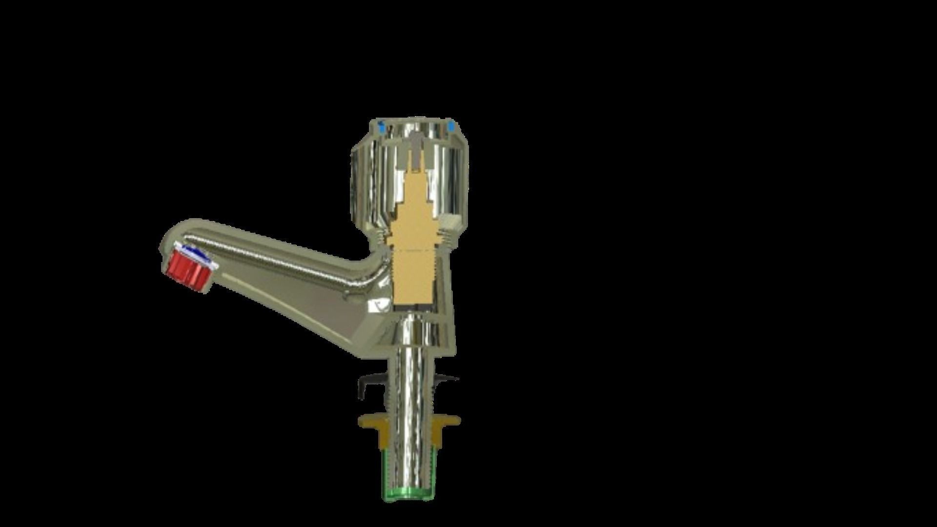 Water Tap Long pillar cock 3D model_3