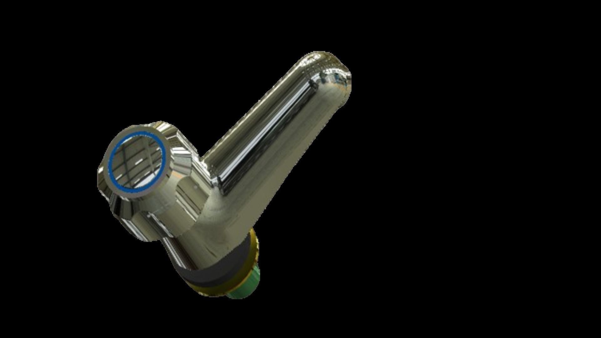 Water Tap Long pillar cock 3D model_2