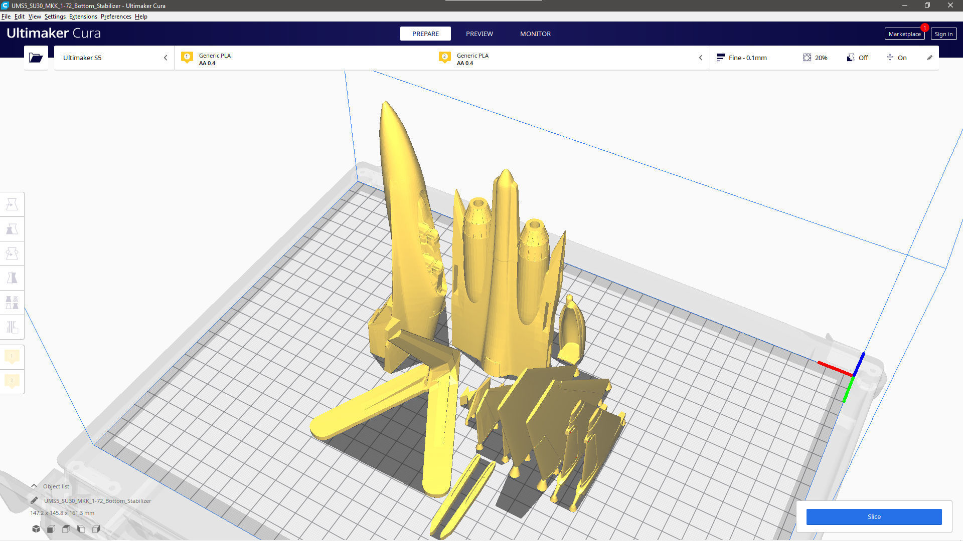 SUKHOI SU-30 MKK SCALE 1-72 PRINTABLE STL FILES 3D print model_1