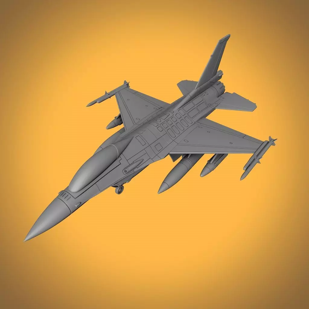 F-16 FIGHTING FALCON SCALE 1-48 FULL ARMAMENT 3D print model_0
