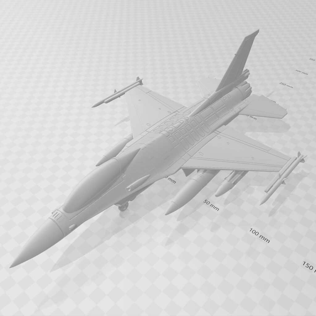 F-16 FIGHTING FALCON SCALE 1-48 FULL ARMAMENT 3D print model_8