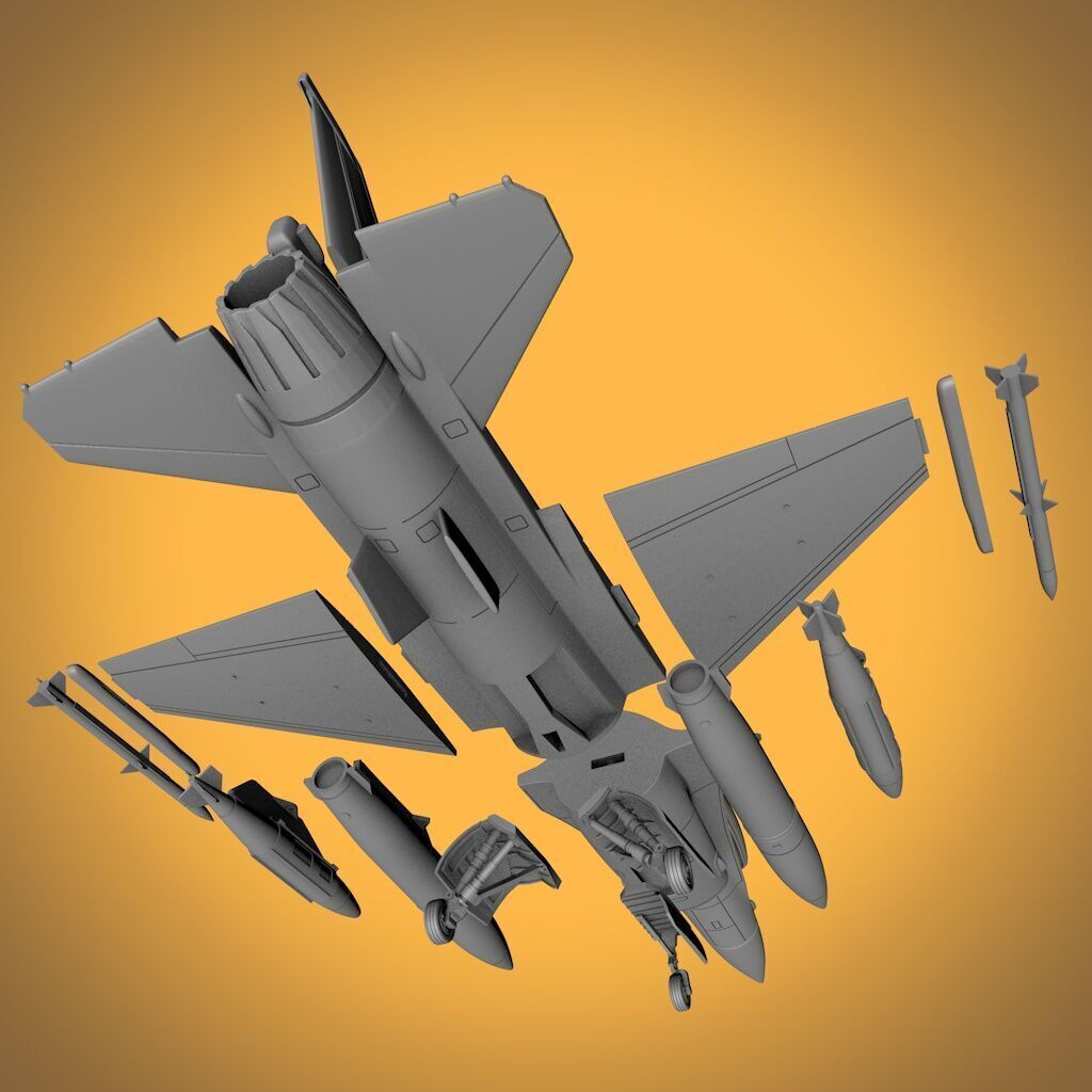 F-16 FIGHTING FALCON SCALE 1-48 FULL ARMAMENT 3D print model_3