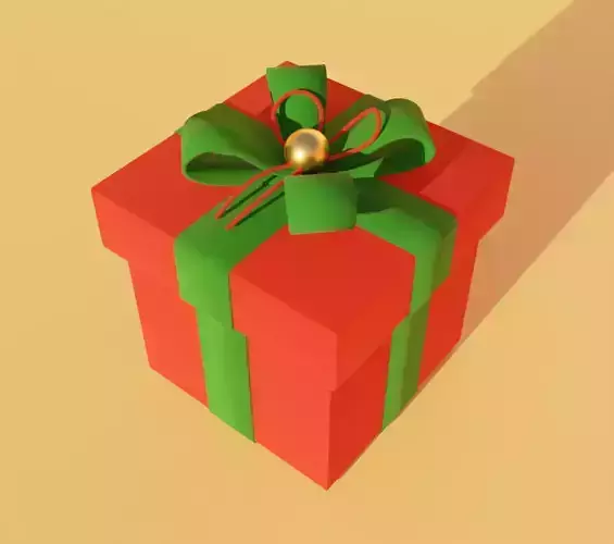 Present box 3D model for 3D print 3D print model
