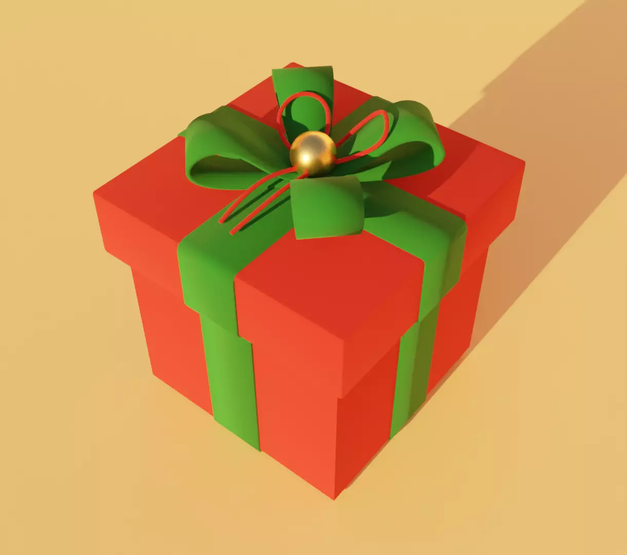 Present box 3D model for 3D print 3D print model_0