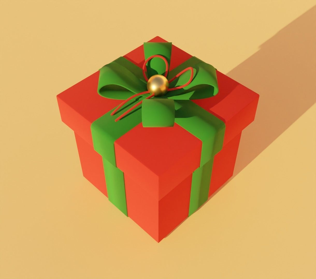 Present box 3D model for 3D print 3D print model_8