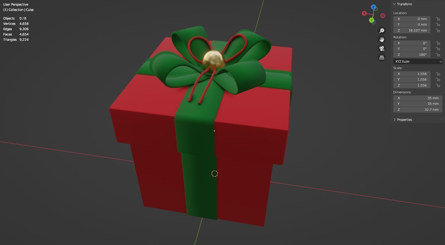 Present box 3D model for 3D print 3D print model_20