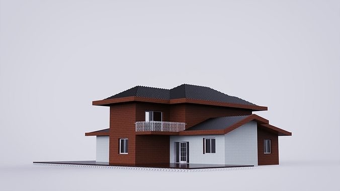 Mountain House Design 3D Model Free 3D model