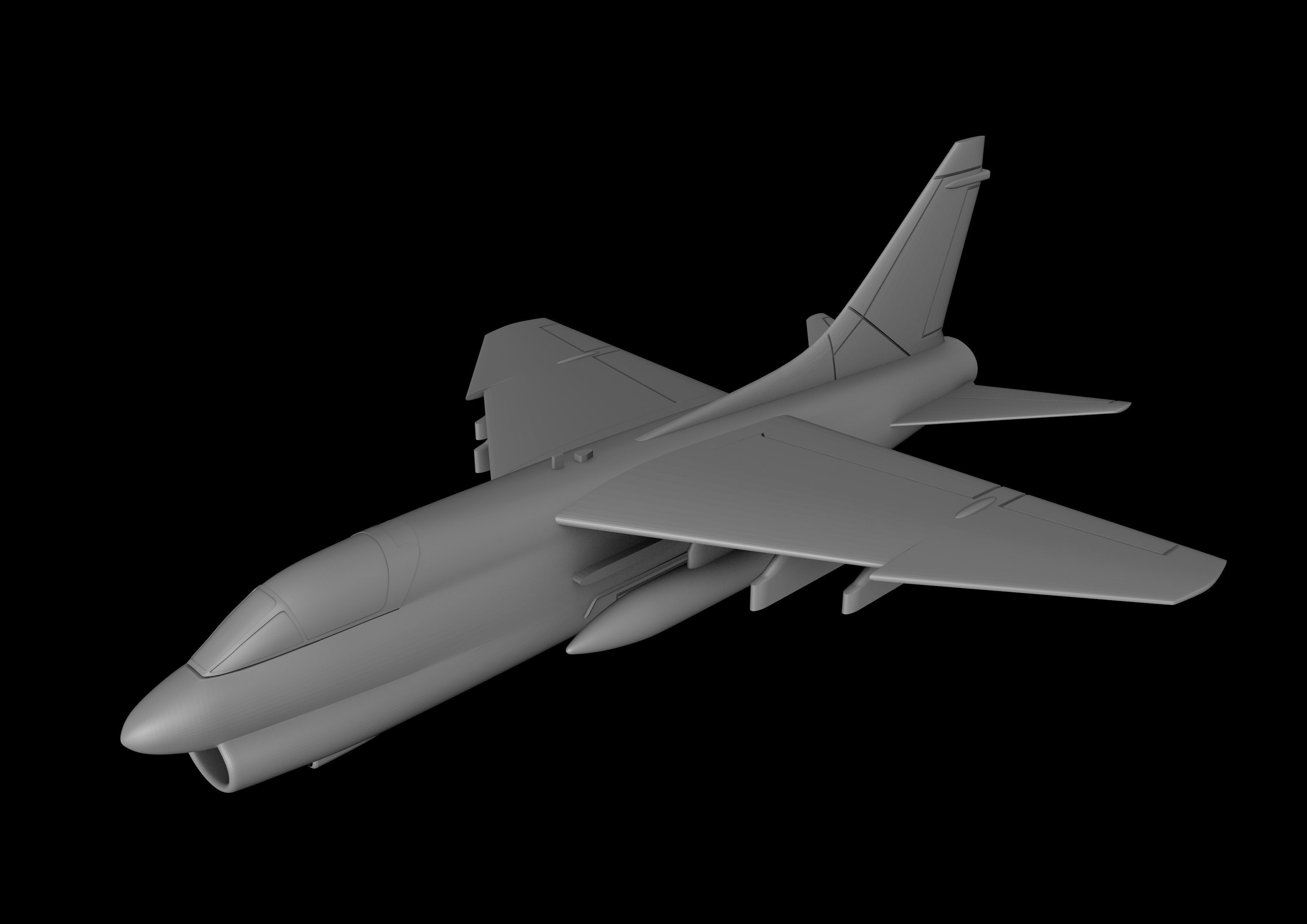 A-7 CORSAIR II SCALE 1-72 PRINTABLE STL FILES 3D print model_1