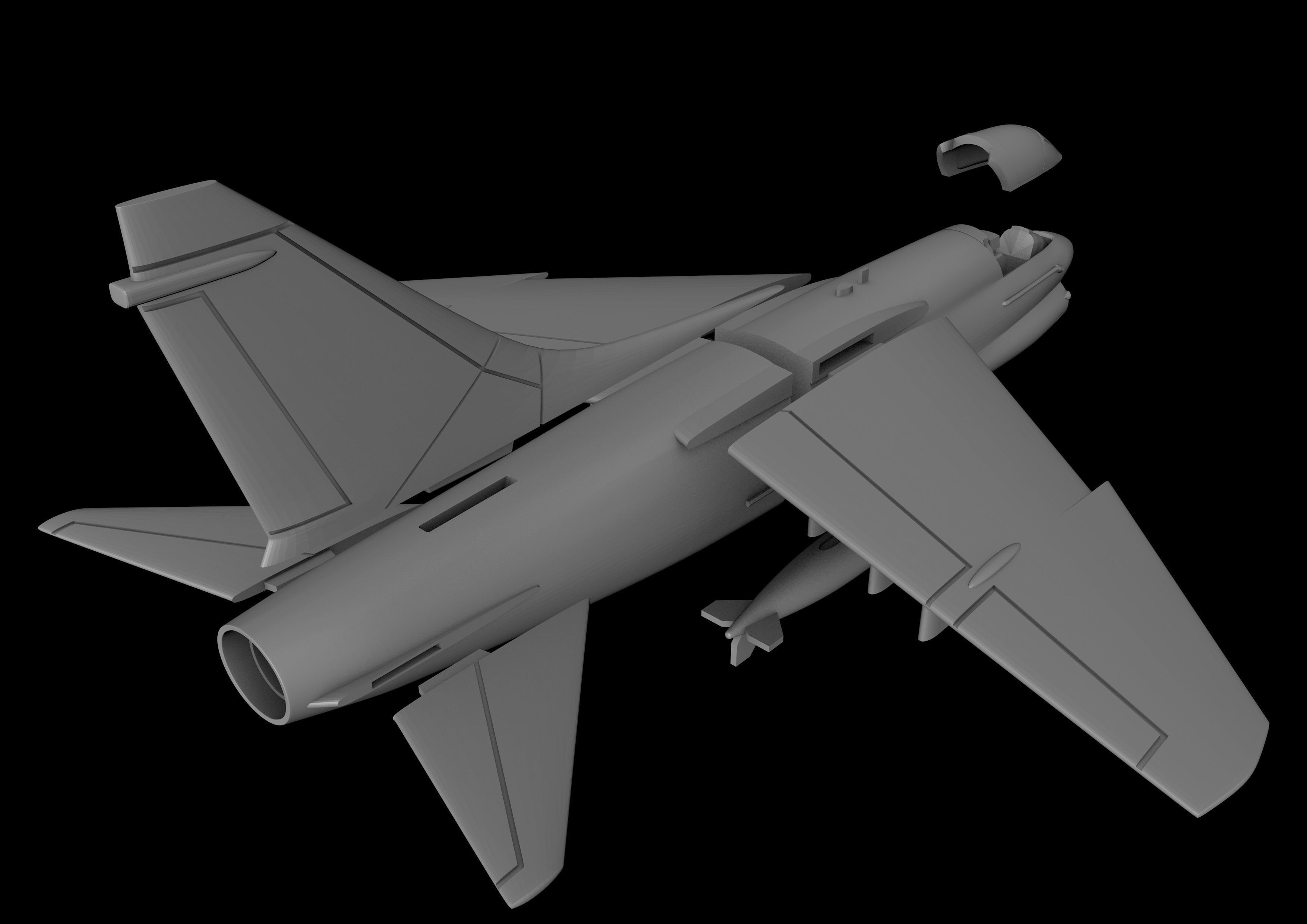 A-7 CORSAIR II SCALE 1-72 PRINTABLE STL FILES 3D print model_5