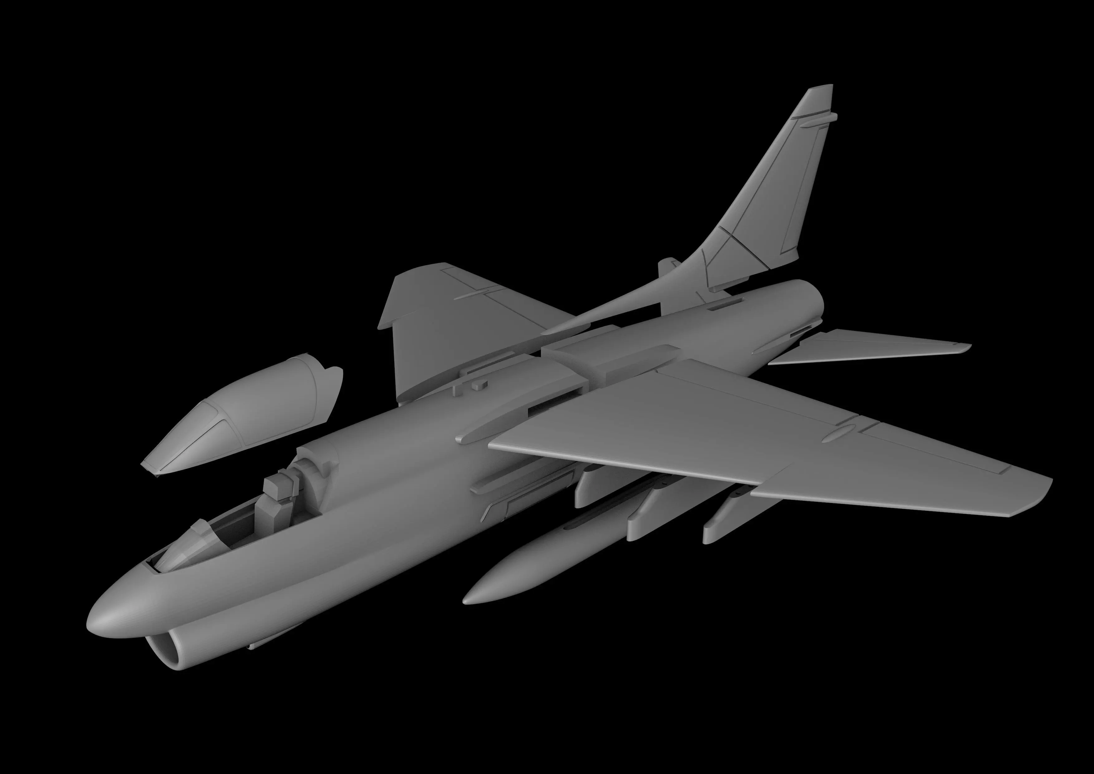 A-7 CORSAIR II SCALE 1-72 PRINTABLE STL FILES 3D print model_0