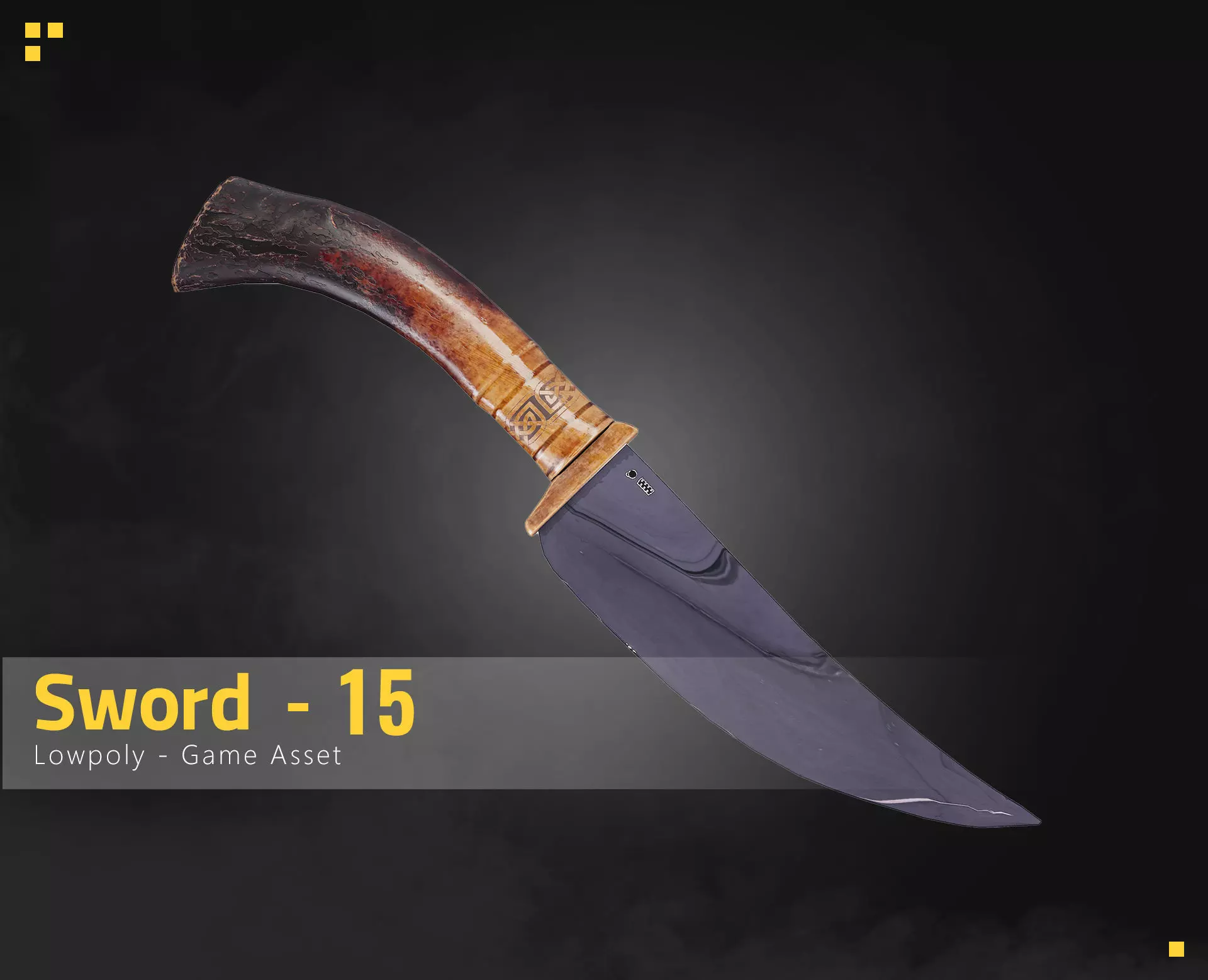 Sword-15 Low-poly 3D model_0