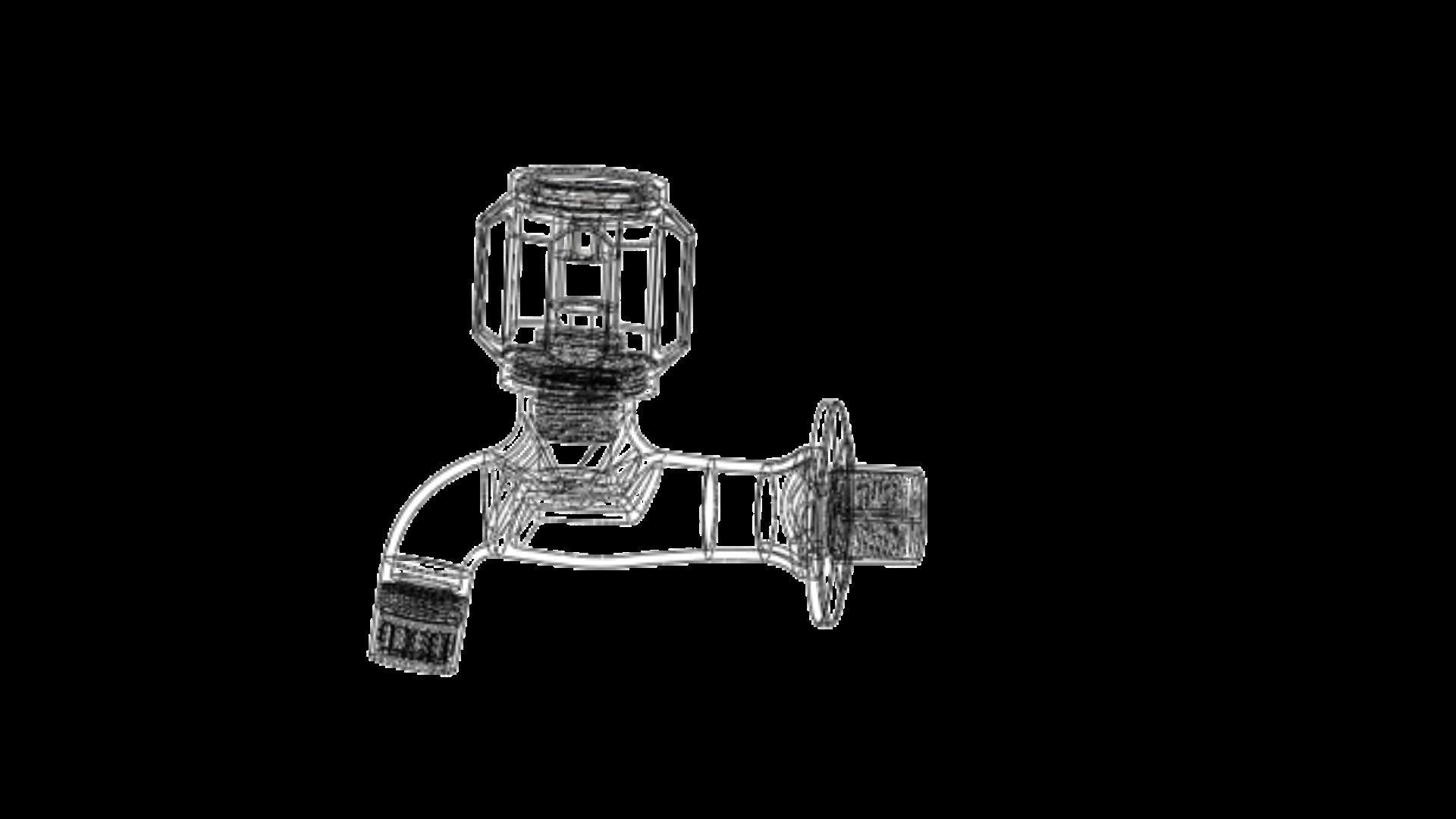 Water Tap Concel bib cock 3D model_4