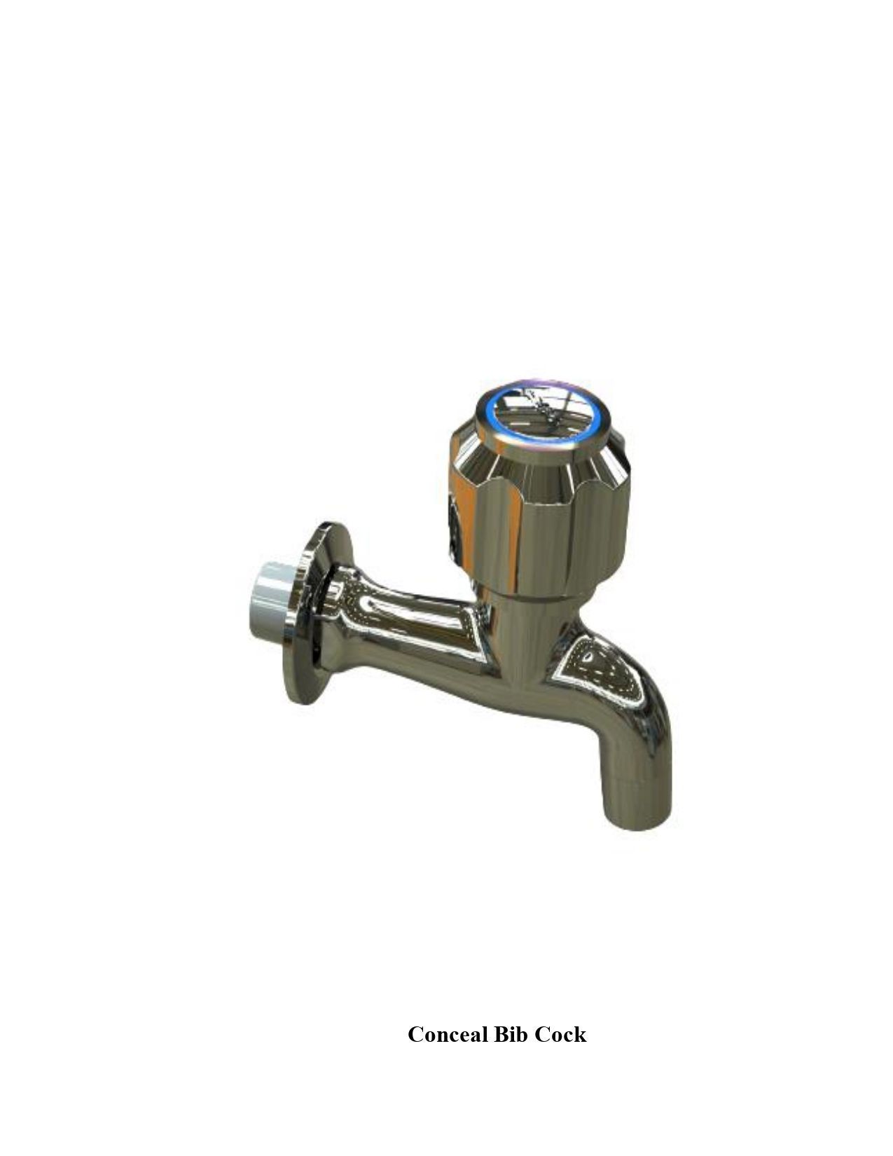 Water Tap Concel bib cock 3D model_7
