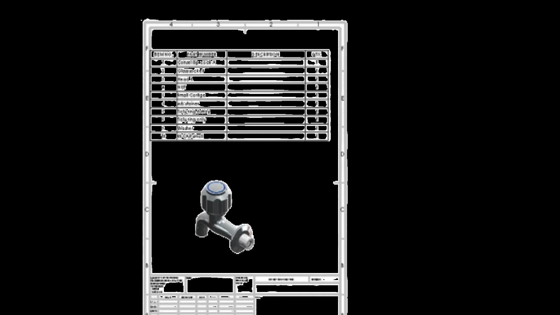 Water Tap Concel bib cock 3D model_3
