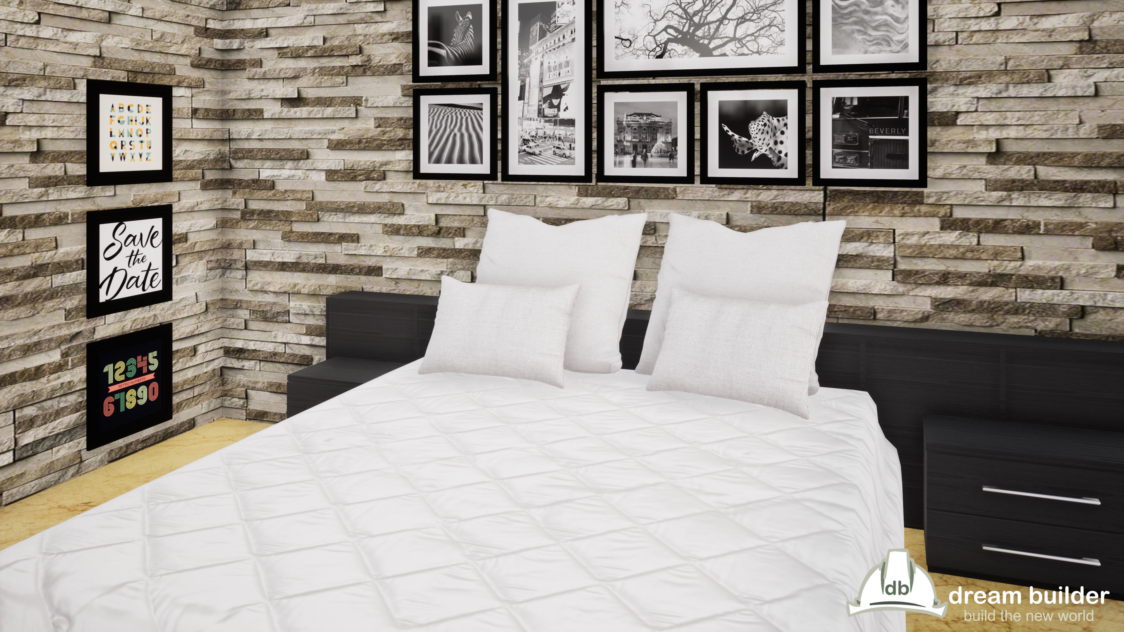 House 165 with aerial view 3D model_16