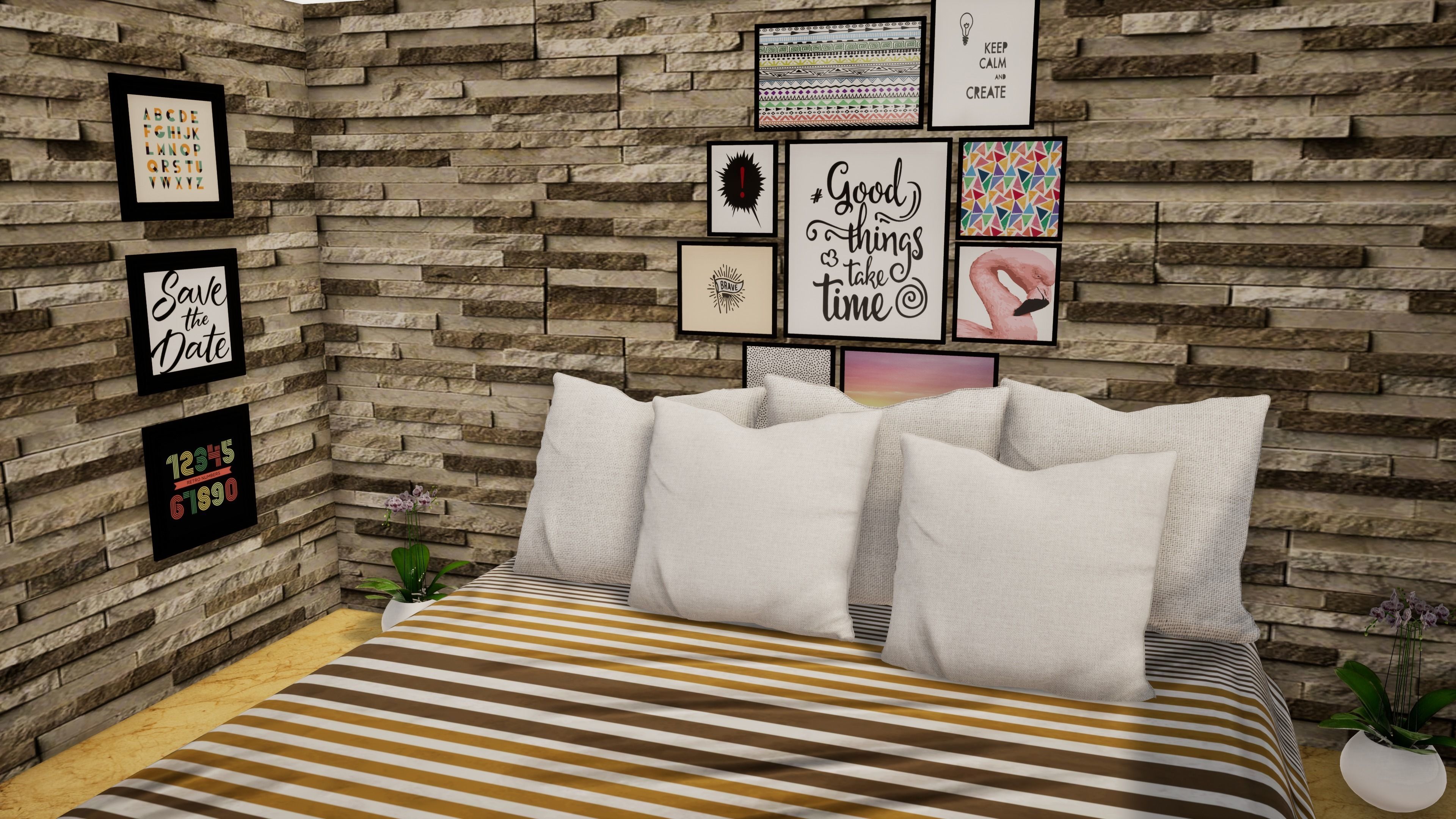 House 165 with aerial view 3D model_19