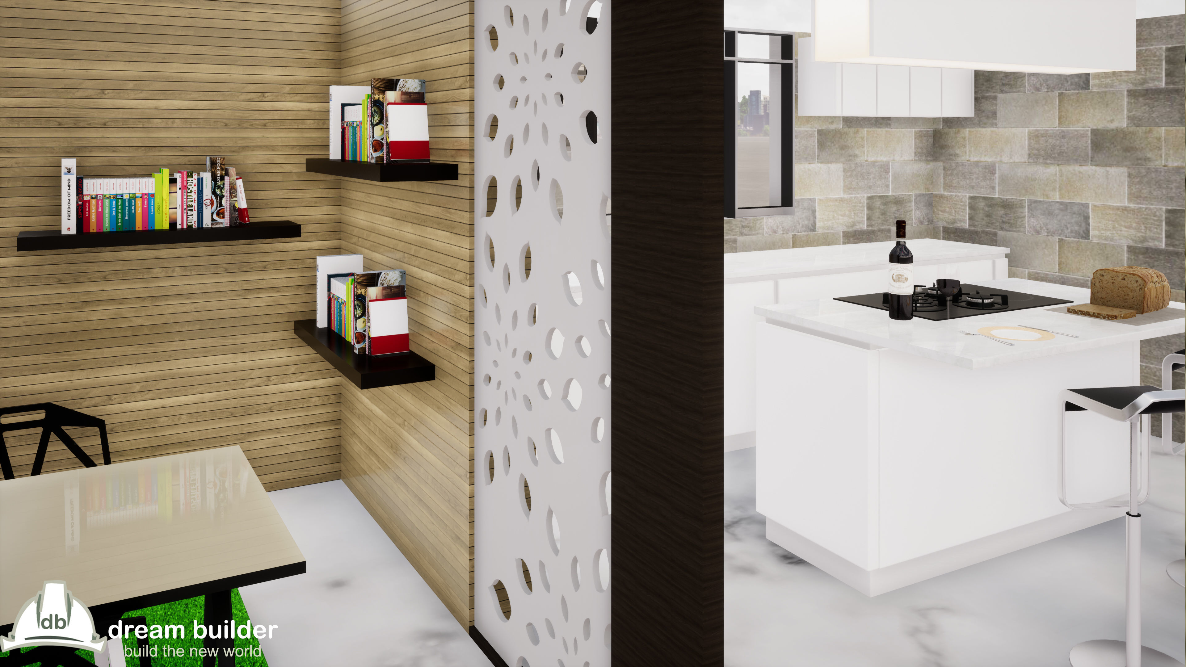 House 165 with aerial view 3D model_13