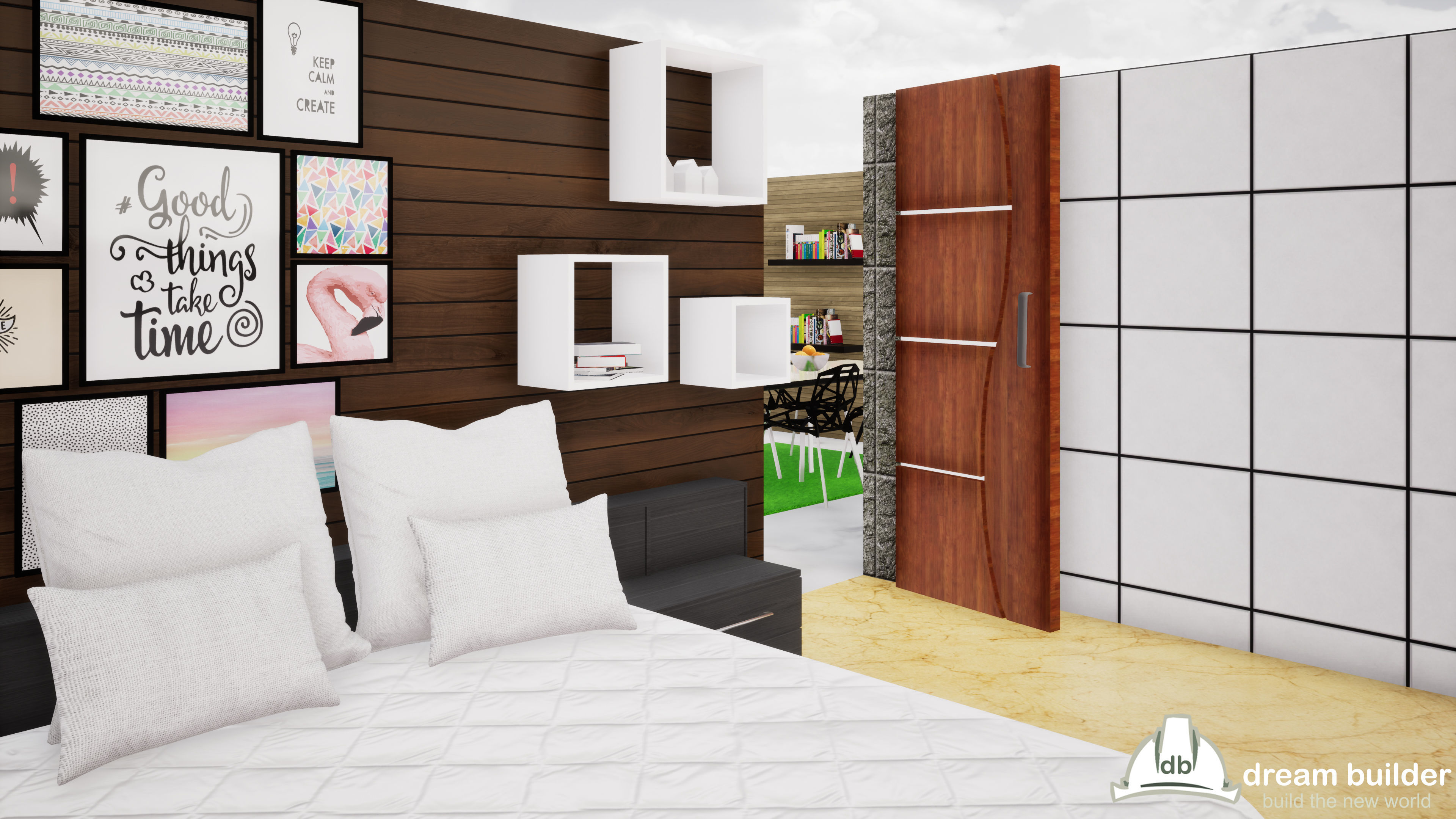 House 165 with aerial view 3D model_11