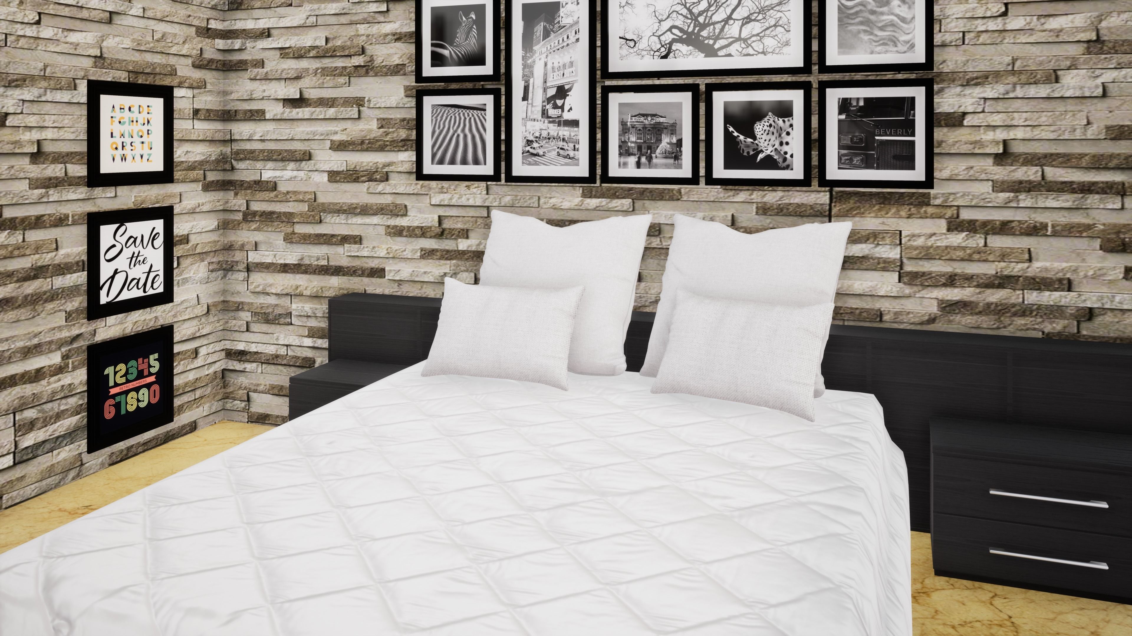 House 165 with aerial view 3D model_17