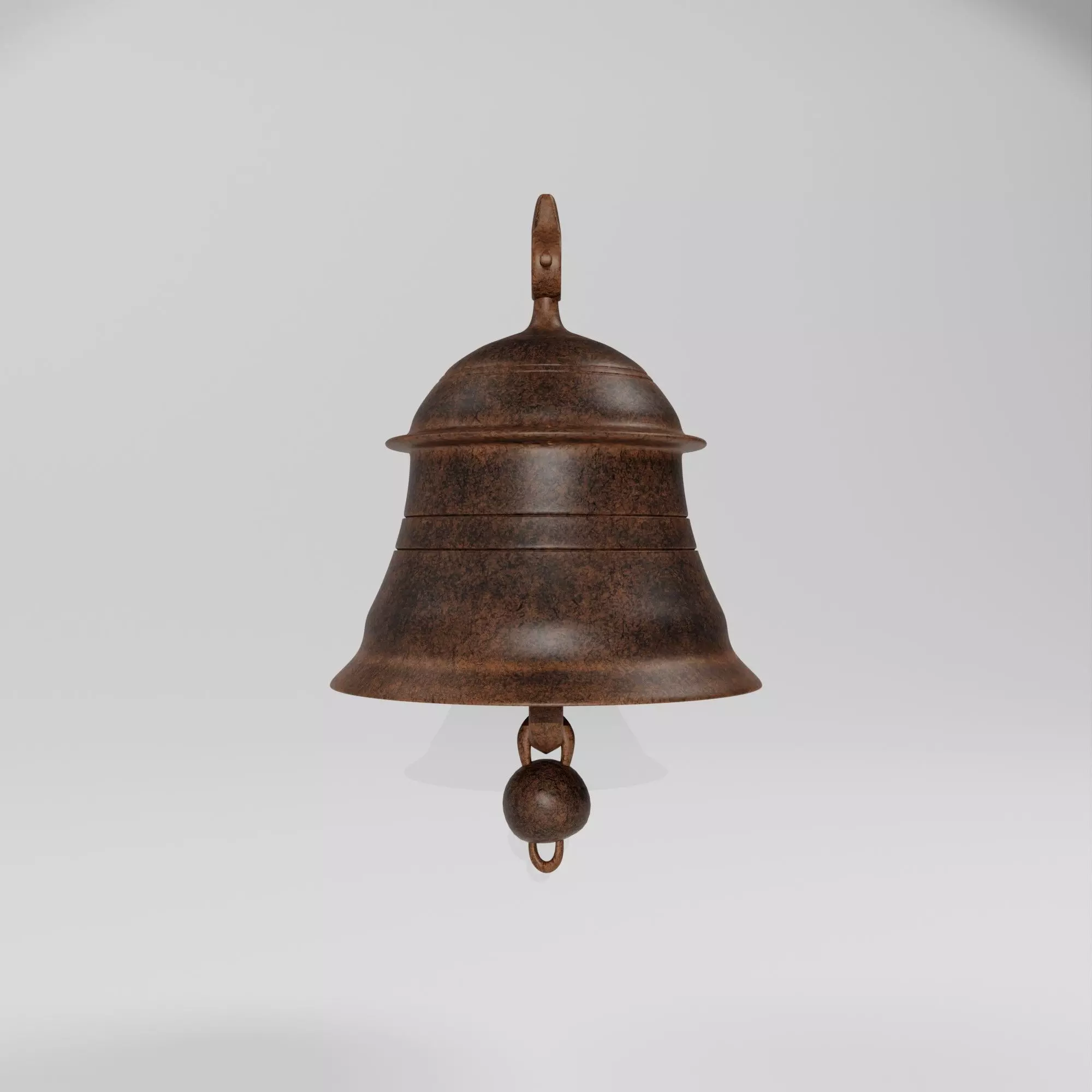 Rustic Temple Bell 3D model_0