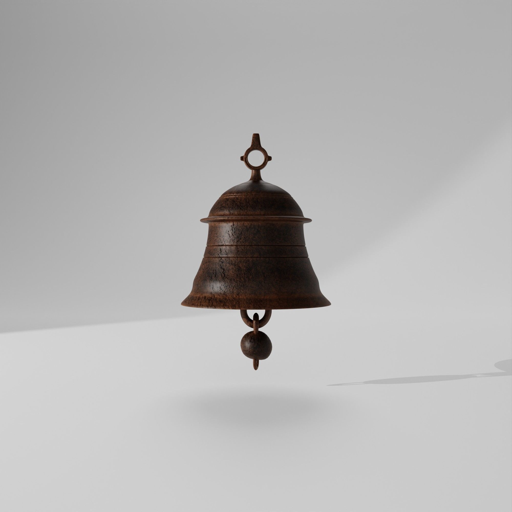Rustic Temple Bell 3D model_4