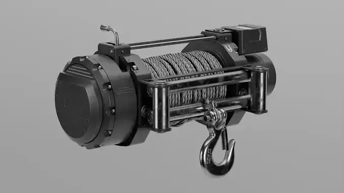 Winch Fully Detailed 3D model