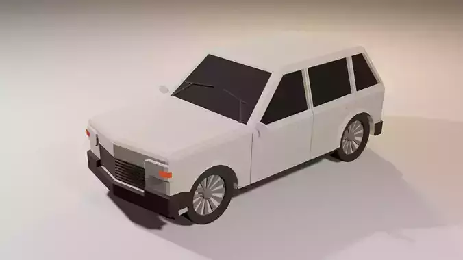 Sleek Lowpoly Cruiser  A Stylish 3D Car Model