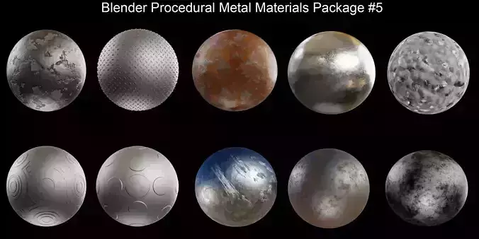 Blender Procedural Metal Materials Package