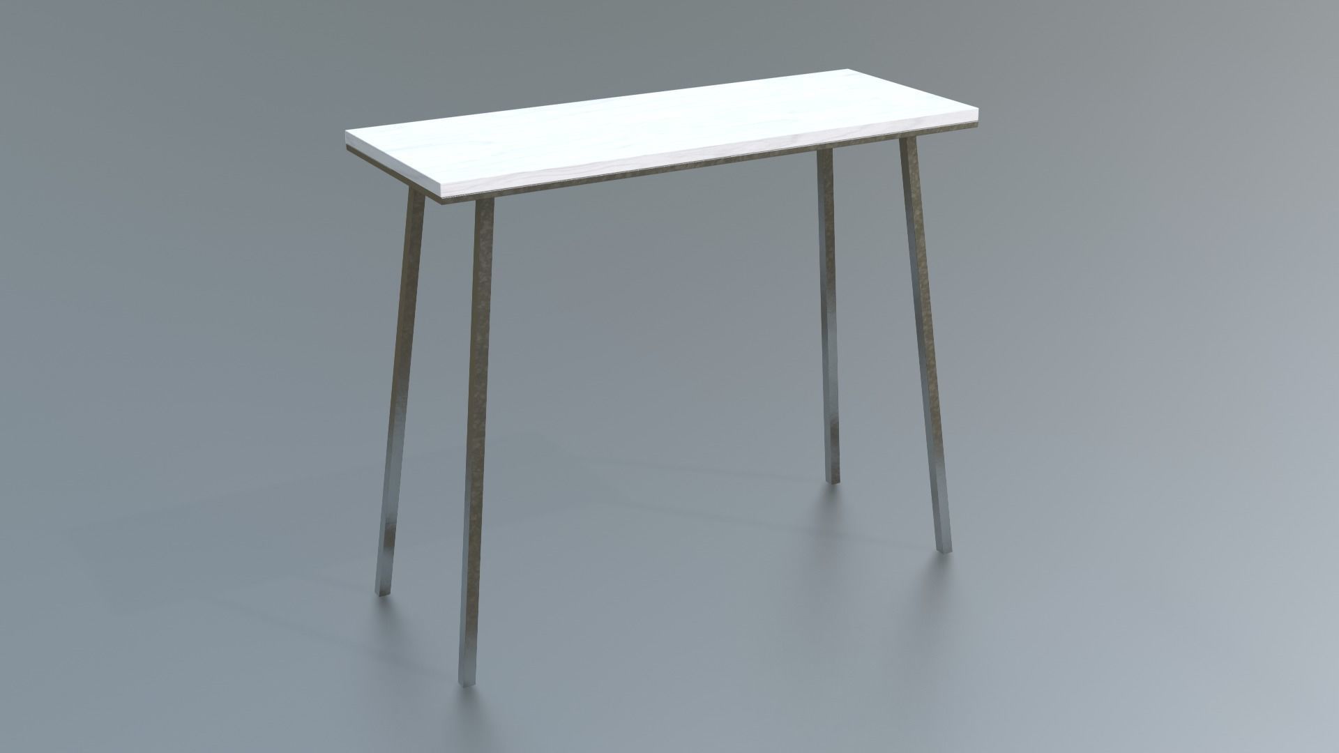 Furniture Console Tables Minimalist Low-poly 3D model_19