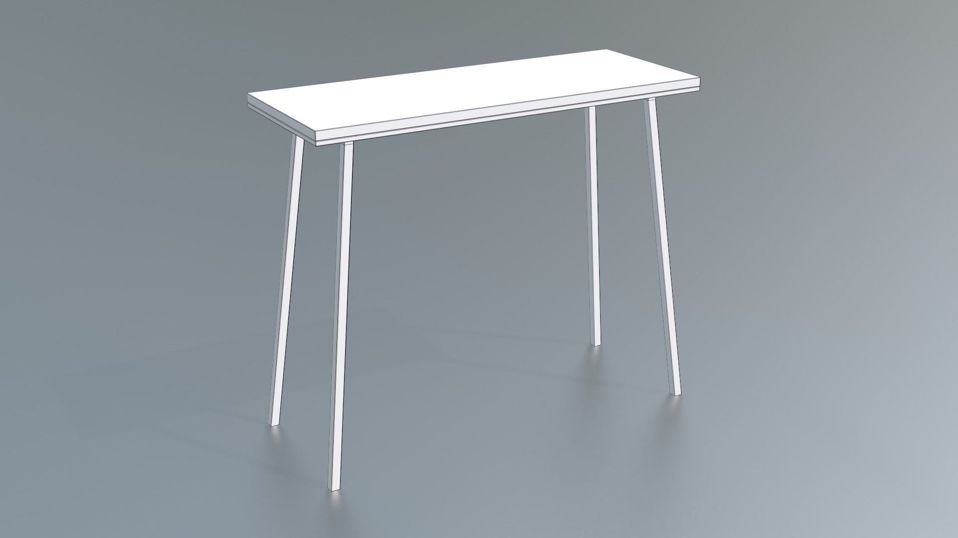 Furniture Console Tables Minimalist Low-poly 3D model_21