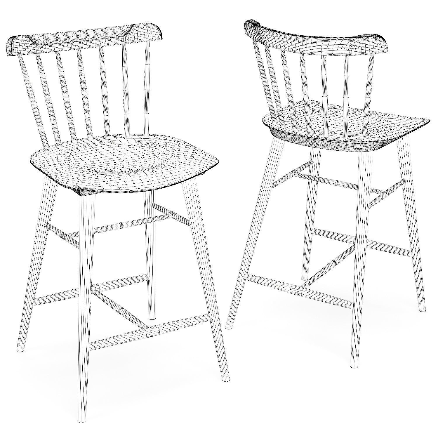 Bar Table and Stool Sets 09 3D model_4