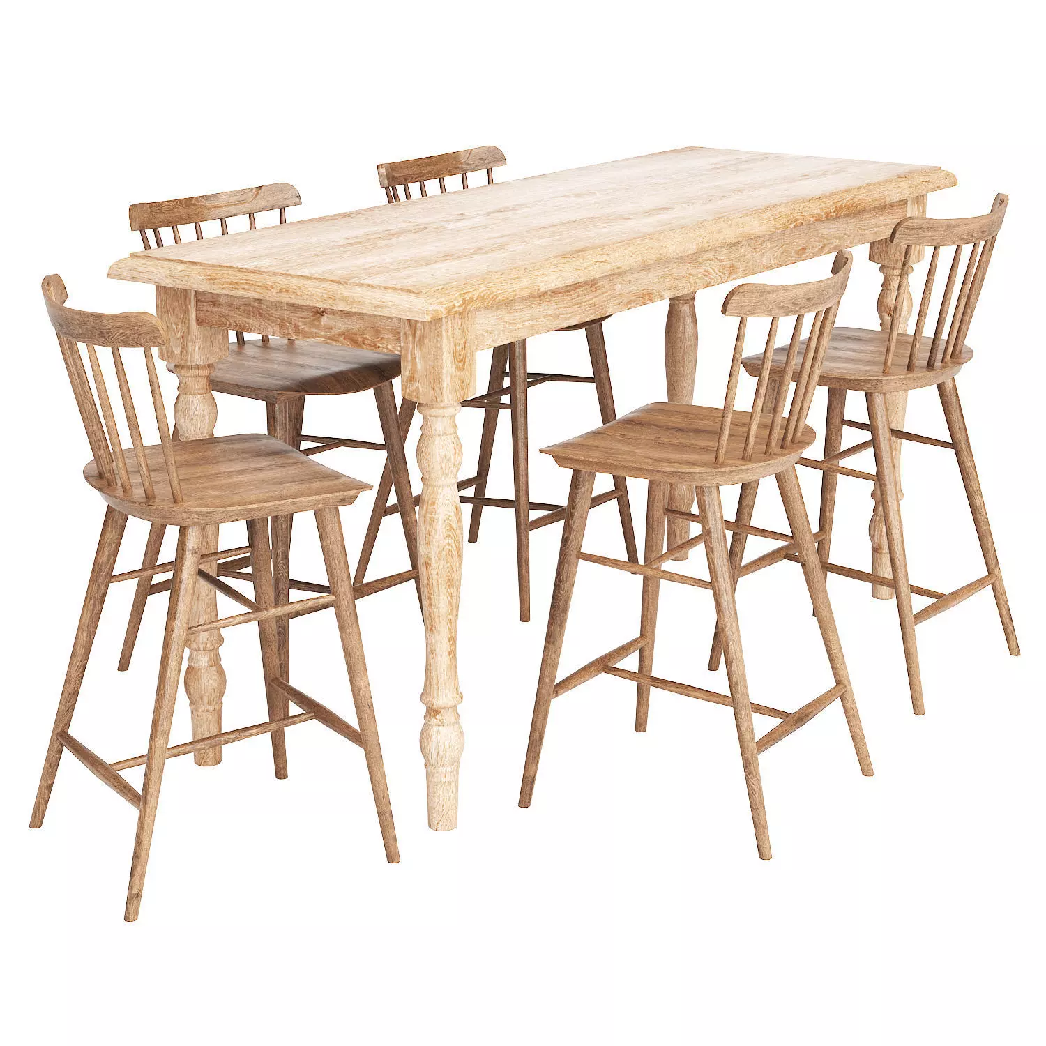 Bar Table and Stool Sets 09 3D model_0