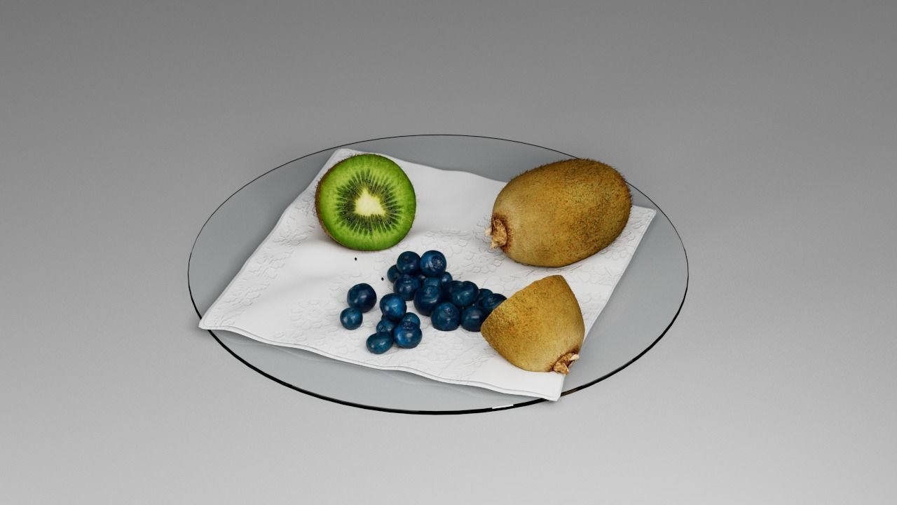 Kiwi Blueberry 3D model_19