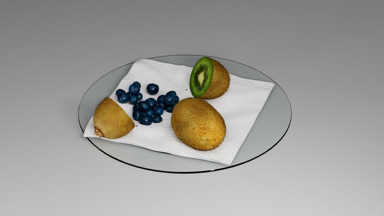 Kiwi Blueberry 3D model_14