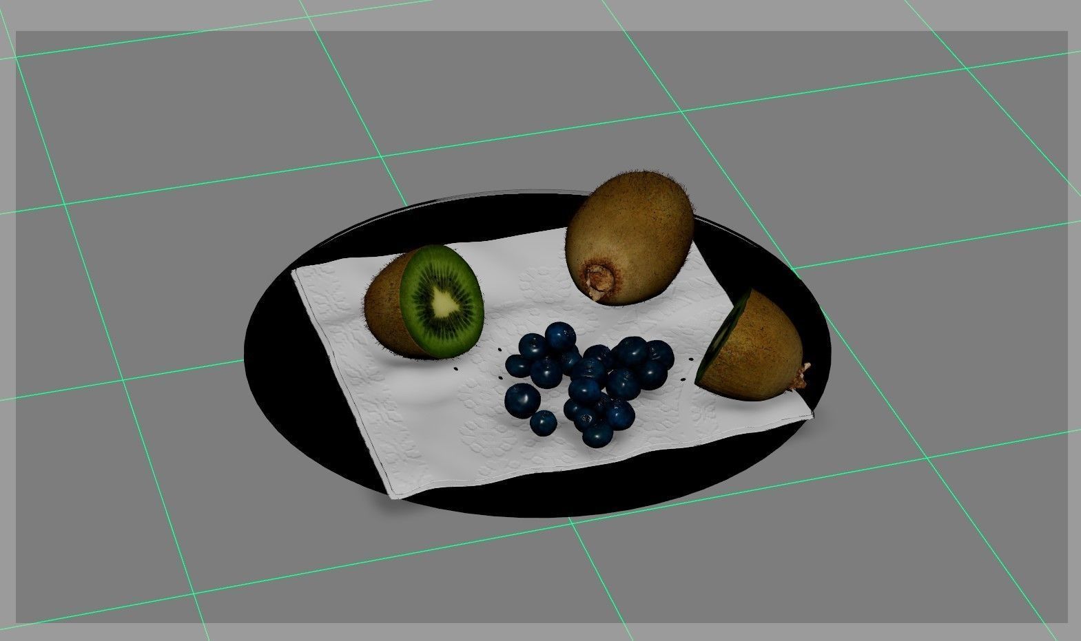 Kiwi Blueberry 3D model_25