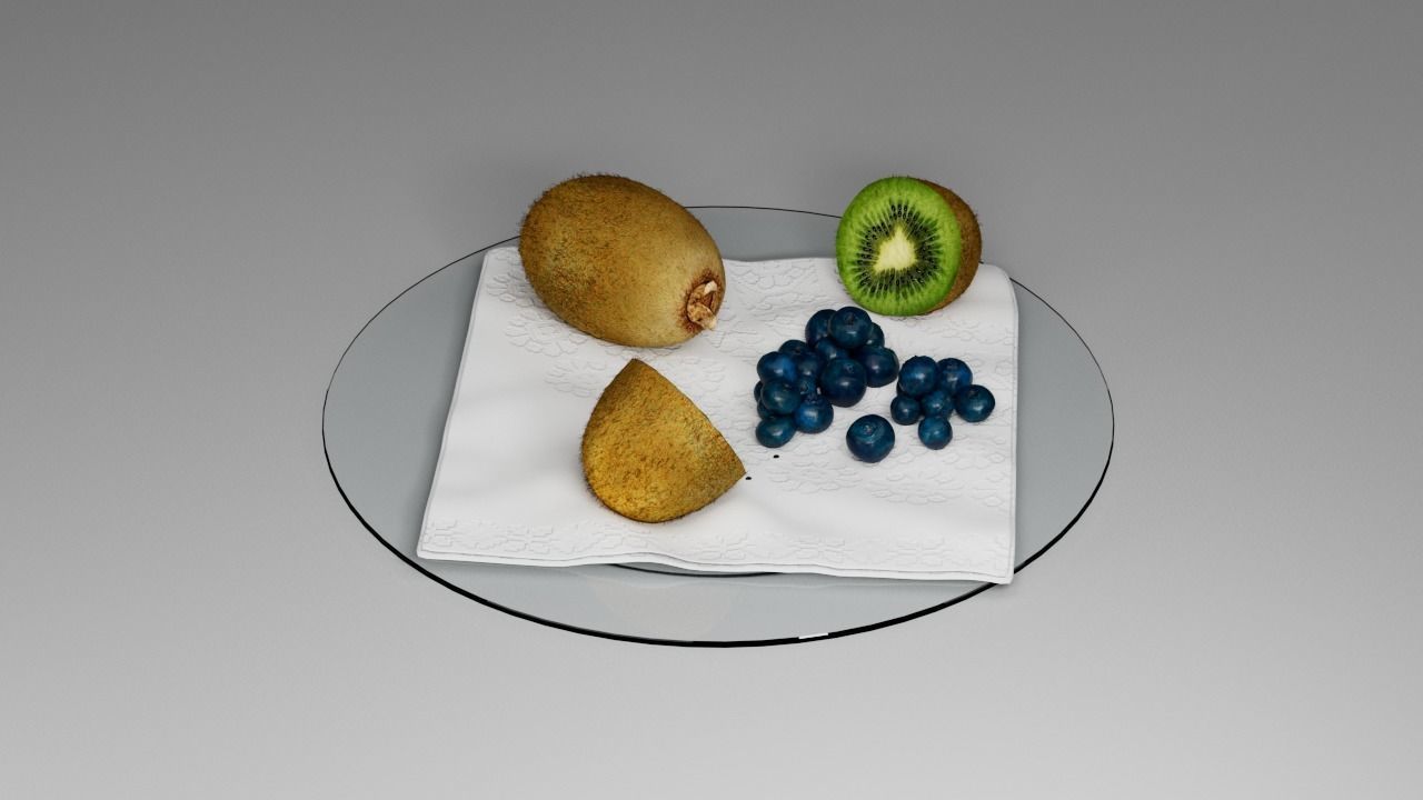 Kiwi Blueberry 3D model_6