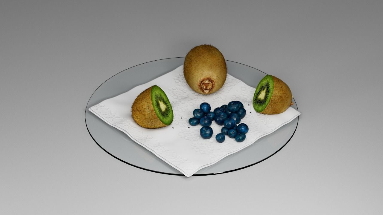 Kiwi Blueberry 3D model_3