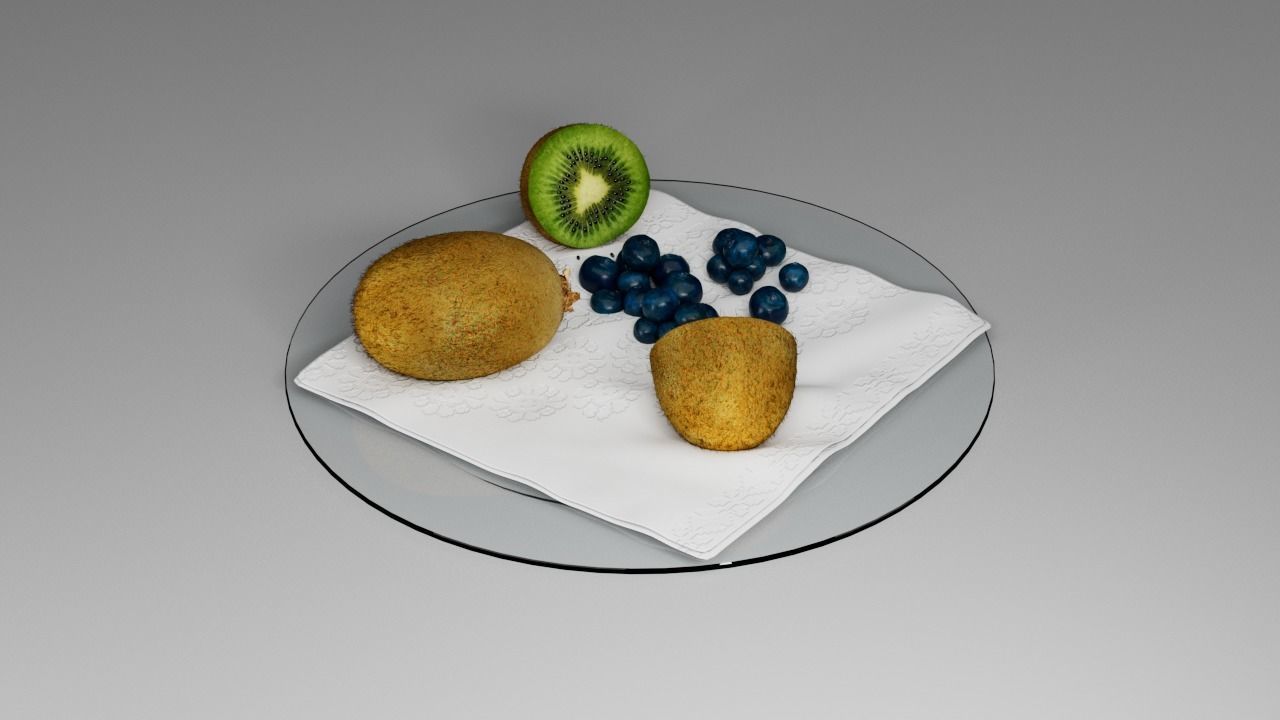 Kiwi Blueberry 3D model_9