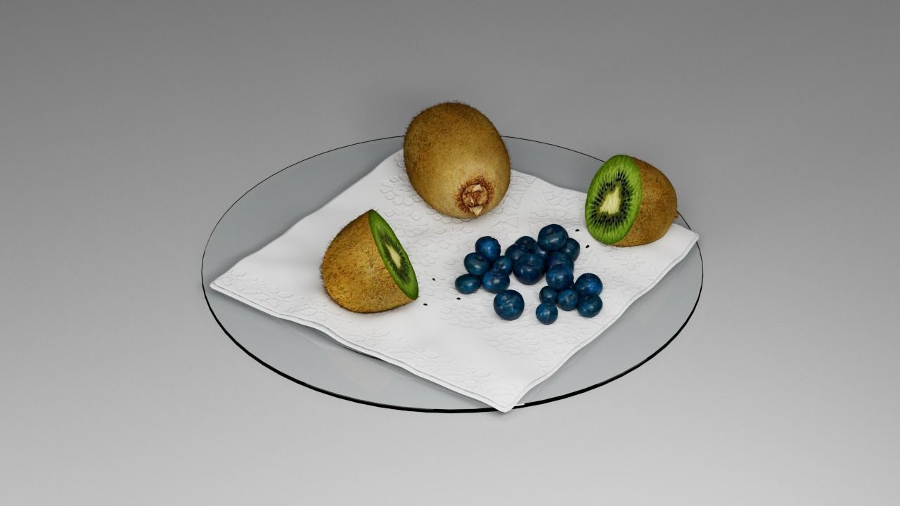 Kiwi Blueberry 3D model_4