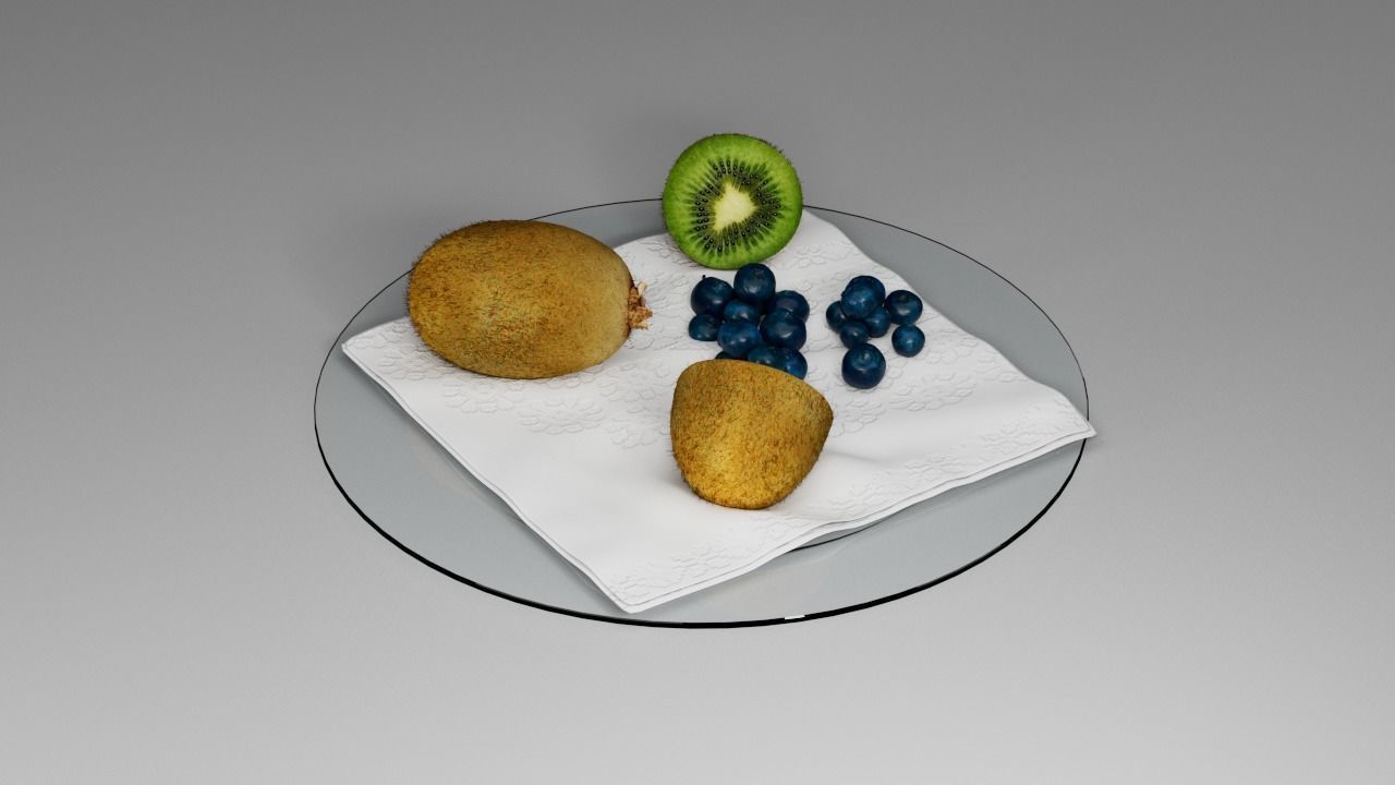 Kiwi Blueberry 3D model_8