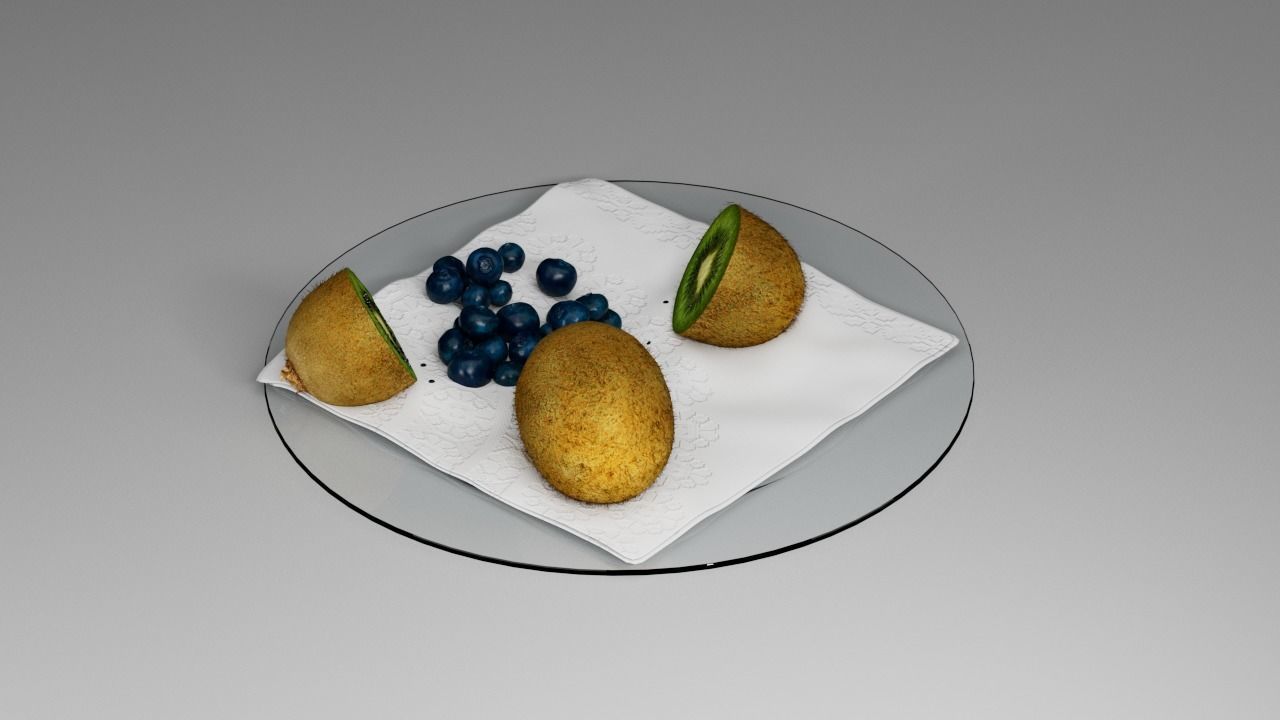 Kiwi Blueberry 3D model_13