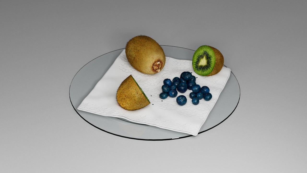 Kiwi Blueberry 3D model_5