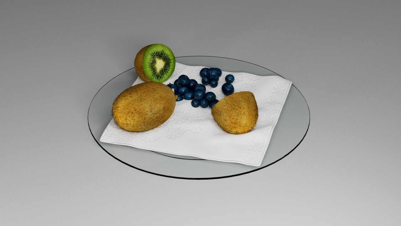 Kiwi Blueberry 3D model_10
