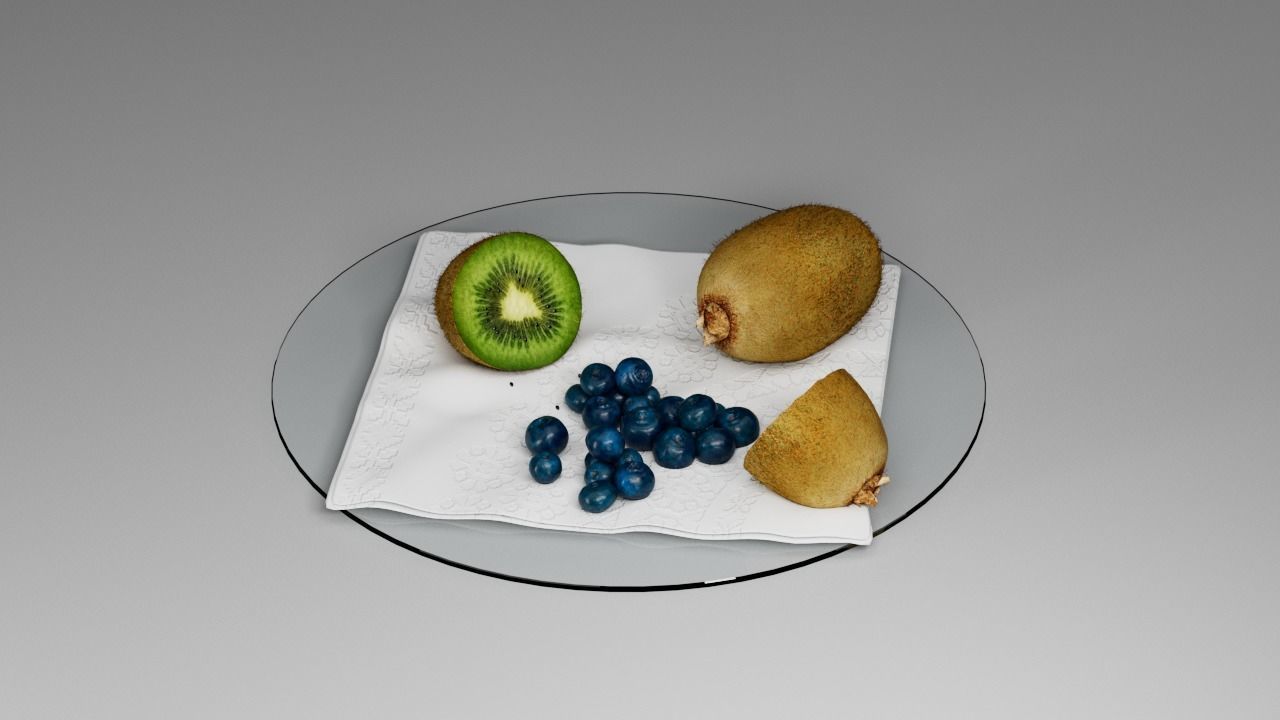 Kiwi Blueberry 3D model_20