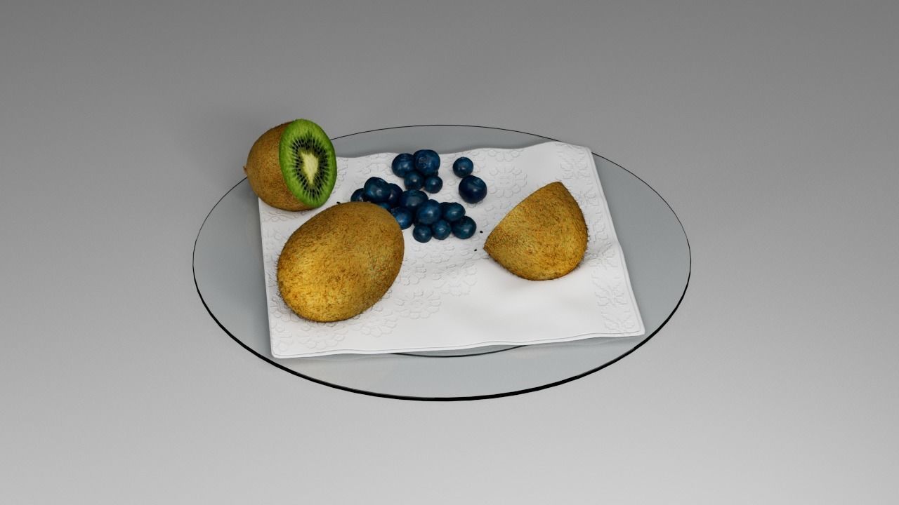 Kiwi Blueberry 3D model_11