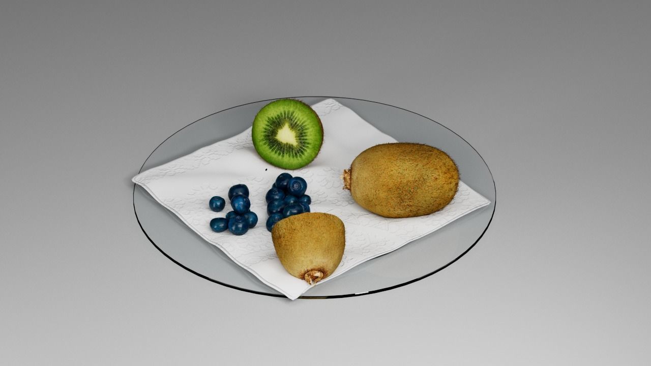 Kiwi Blueberry 3D model_17